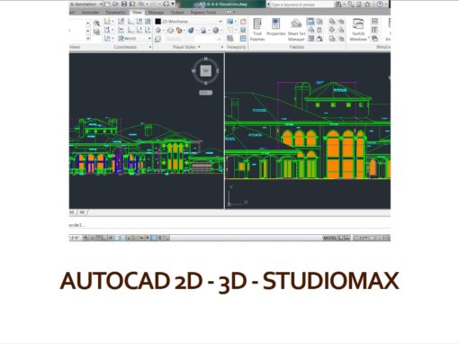 AutoCAD 2D, 3D e Studio Max
